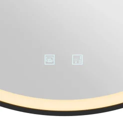 SLV Møbel Og Interiør > Trukko LED-vægspejl IP44 CCT sort Ø 80cm
