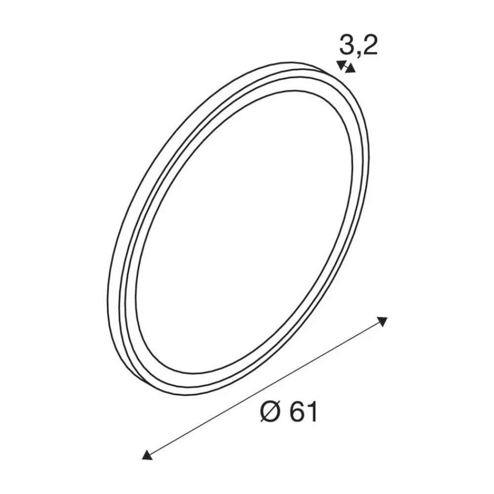 SLV Møbel Og Interiør > Trukko LED-vægspejl IP44 CCT sort Ø 61cm