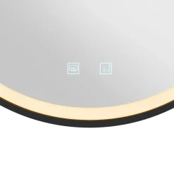 SLV Møbel Og Interiør > Trukko LED-vægspejl IP44 CCT sort Ø 61cm
