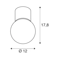 SLV Loftlamper > Varyt loftlampe til badeværelset, hvid, aluminium, Ø 12 cm