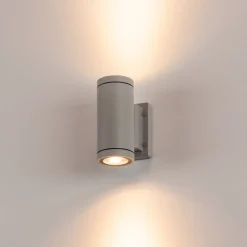SLV Væglamper > væglampe Myra, sølvgrå, aluminium, bredde 8 cm, op/ned