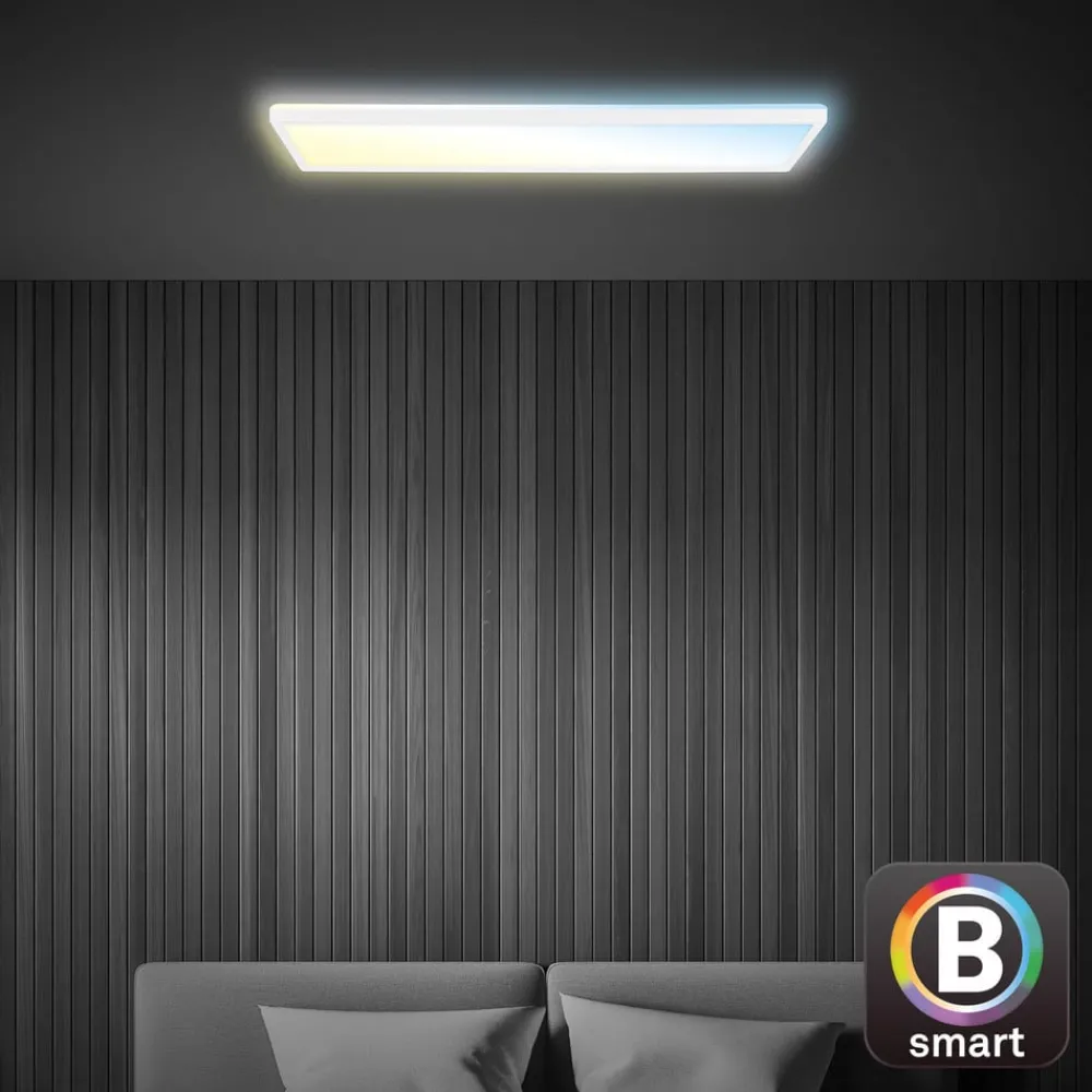 Arbejdsrum/Kontor ^ Briloner Smart LED loftlampe Tava, 58x20 cm, CCT, dæmpbar