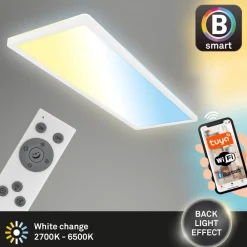 Arbejdsrum/Kontor ^ Briloner Smart LED loftlampe Tava, 58x20 cm, CCT, dæmpbar