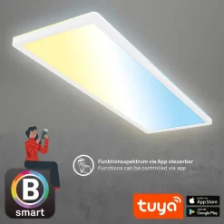 Arbejdsrum/Kontor ^ Briloner Smart LED loftlampe Tava, 58x20 cm, CCT, dæmpbar