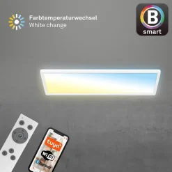 Arbejdsrum/Kontor ^ Briloner Smart LED loftlampe Tava, 58x20 cm, CCT, dæmpbar