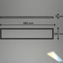 Briloner Arbejdsrum/Kontor > Smart LED loftlampe Tava, 98x20 cm, CCT, dæmpbar