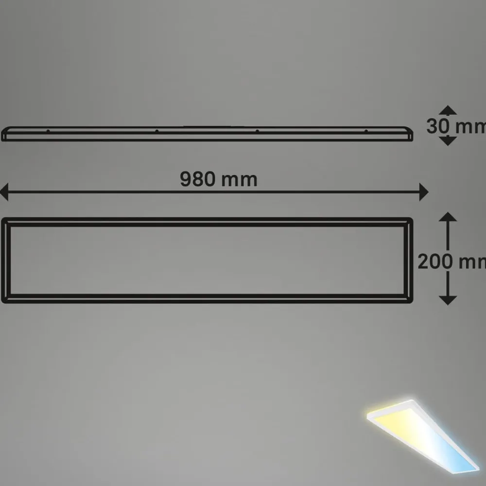 Briloner Arbejdsrum/Kontor > Smart LED loftlampe Tava, 98x20 cm, CCT, dæmpbar