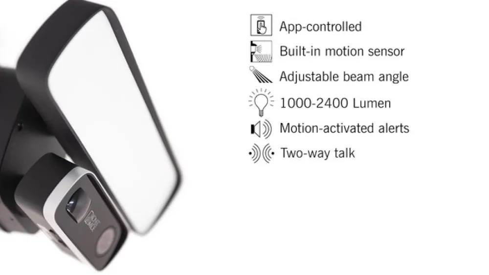 Konstsmide Væglampe Med Sensor|Udendørs Spot > Smartlight 7868-750 LED-kameralampe WiFi 1.200lm