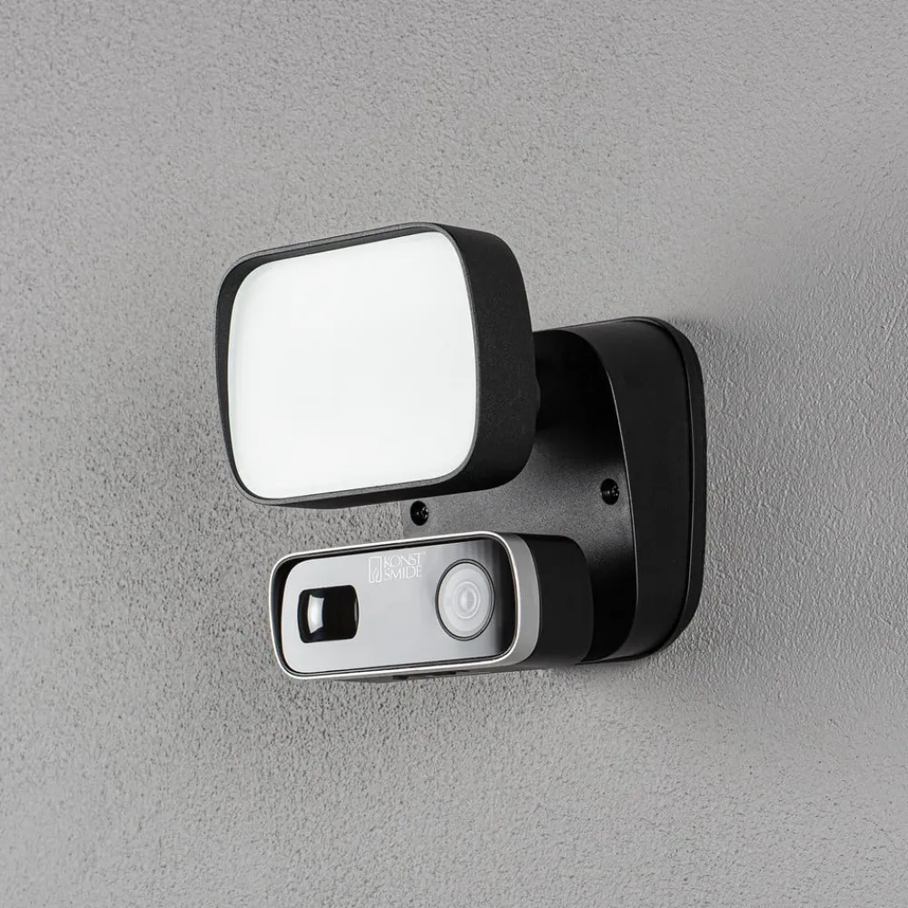 Væglampe Med Sensor|Udendørs Spot ^ Konstsmide Smartlight 7867-750 LED-kameralampe WiFi 1.000lm