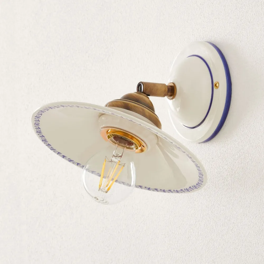 Væglamper ^ Ceramiche Smuk væglampe IL PUNTI med keramikskærm
