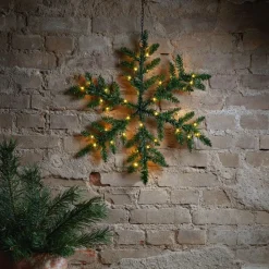 Dekorationsbelysning|Julepynt ^ STAR TRADING Snowflake udendørs LED-dekolampe, batteridrevet