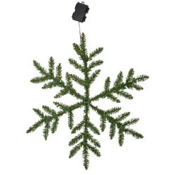 Dekorationsbelysning|Julepynt ^ STAR TRADING Snowflake udendørs LED-dekolampe, batteridrevet