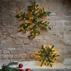 Dekorationsbelysning|Julepynt ^ STAR TRADING Snowflake udendørs LED-dekolampe, batteridrevet