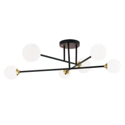 ORION Loftlamper > Snowwhite loftlampe med stænger, 6 lyskilder, sort