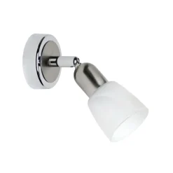 Brilliant Spotlights > Sofia vægspot, jern/krom/hvid, fremspring 19 cm