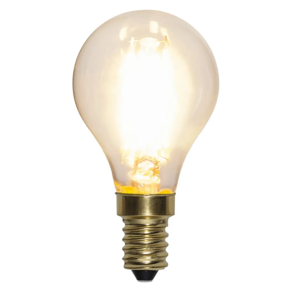 Dæmpbar Led-Pære|Filament Pære ^ STAR TRADING Soft Glow LED-pære E14 4 W 2.100 K dæmpes i 3 trin