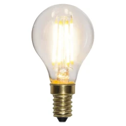 Dæmpbar Led-Pære|Filament Pære ^ STAR TRADING Soft Glow LED-pære E14 4 W 2.100 K dæmpes i 3 trin