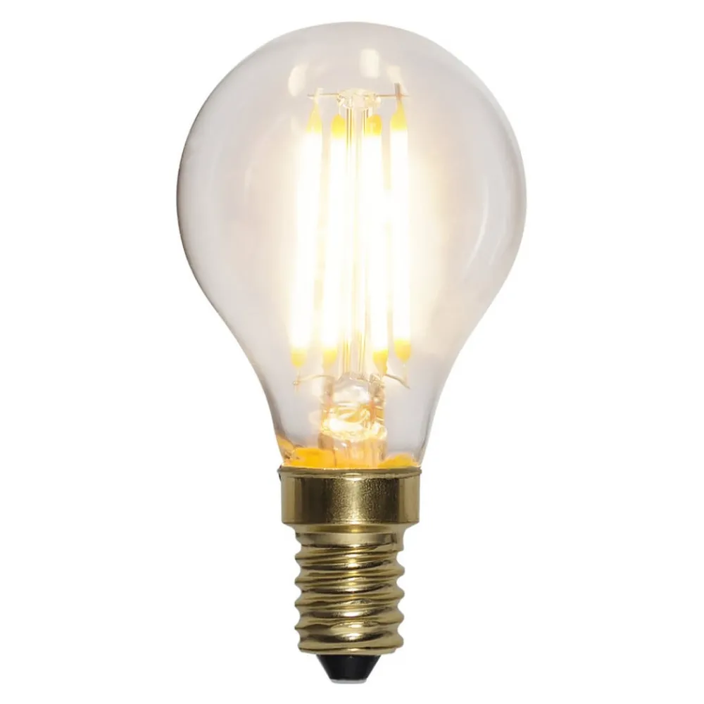 Dæmpbar Led-Pære|Filament Pære ^ STAR TRADING Soft Glow LED-pære E14 4 W 2.100 K dæmpes i 3 trin