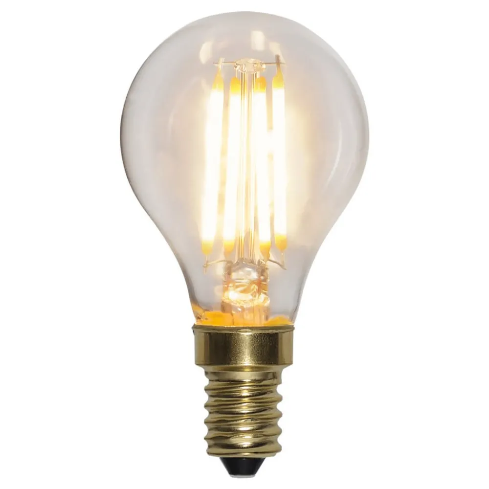 Dæmpbar Led-Pære|Filament Pære ^ STAR TRADING Soft Glow LED-pære E14 4 W 2.100 K dæmpes i 3 trin