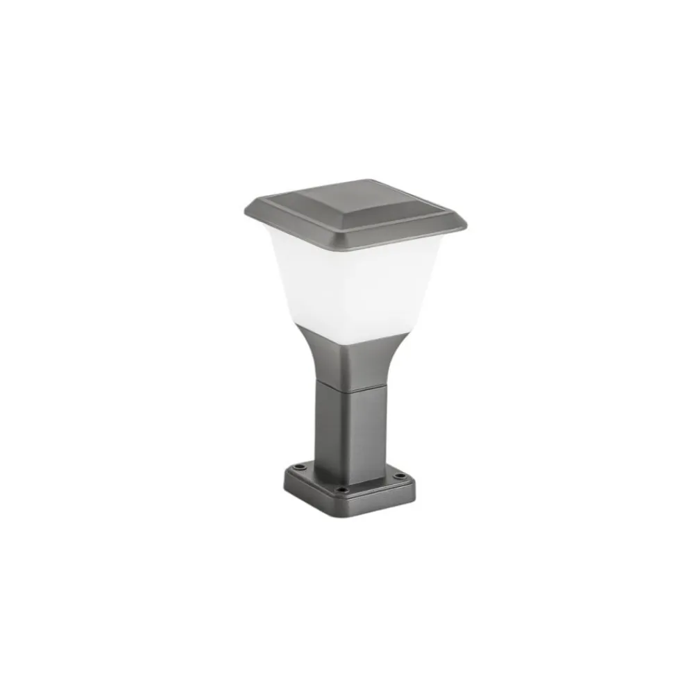 Sokkellamper ^ Fabas Luce Sokkellampe Lena, 30 cm, mørkegrå, metal, E27, IP65
