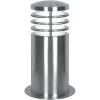 Sokkellamper ^ Elstead Sokkellampe Sandbanks, stål, 24 cm høj, E27, IP44