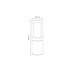 LCD Sokkellamper > Sokkellampe 1255, stål, saltvandsresistent, 45 cm