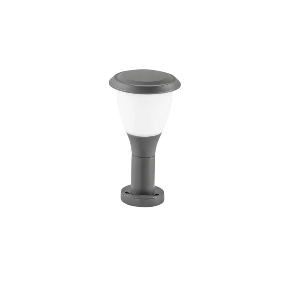 Fabas Luce Sokkellamper > Sokkellampe Thiago, 30 cm, mørkegrå, metal, E27, IP65
