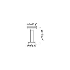 FARO BARCELONA Solcellelamper > Solar-LED-bordlampe Cairo, sort, plast, IP44, 21cm