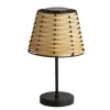 Searchlight Solcellelamper > Solar-LED-bordlampe Dalisay, brun, rattan, 31 cm, IP44