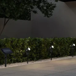 Reality Leuchten Solcellelamper > Solar spotlight Obidos, sort mat, aluminium, 3 stk