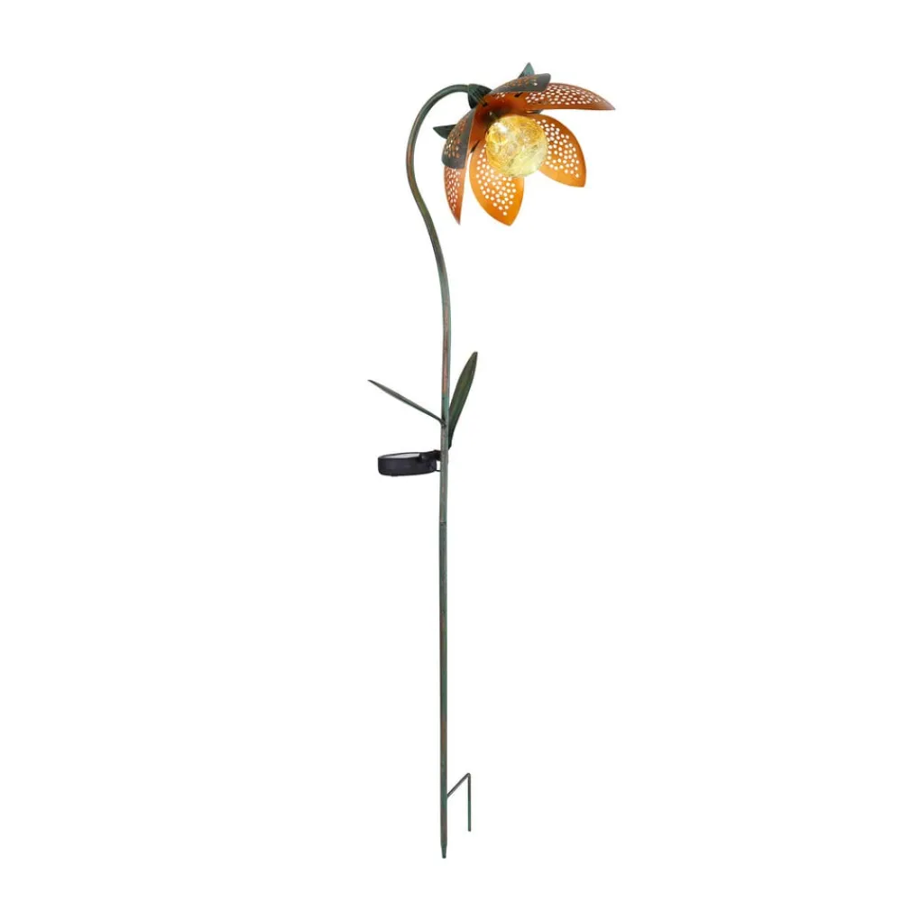 Globo Dekorationsbelysning|Solcellelamper > Solcelle-dekolampe 33653 jordspyd, enkelt blomst