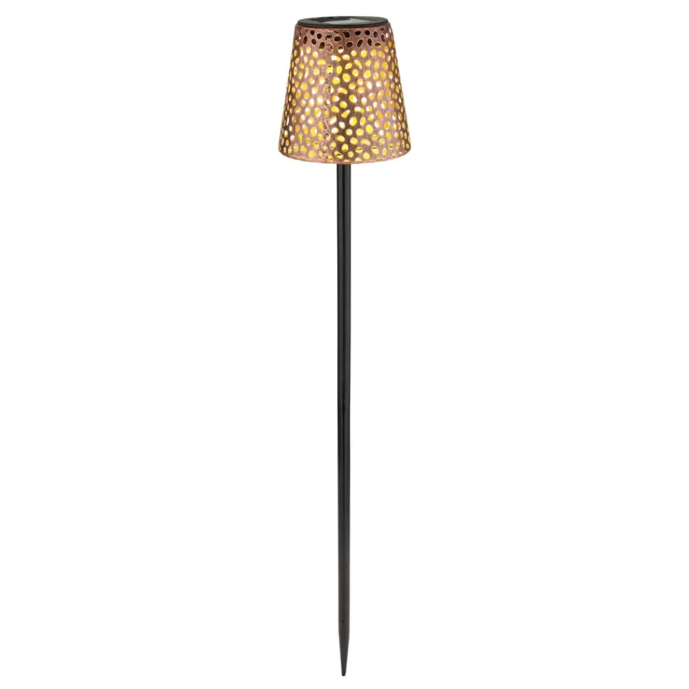 Solcellelamper|Udendørs Spot ^ Globo 36562 solcelle-lampe med jordspyd, IP44, kobber