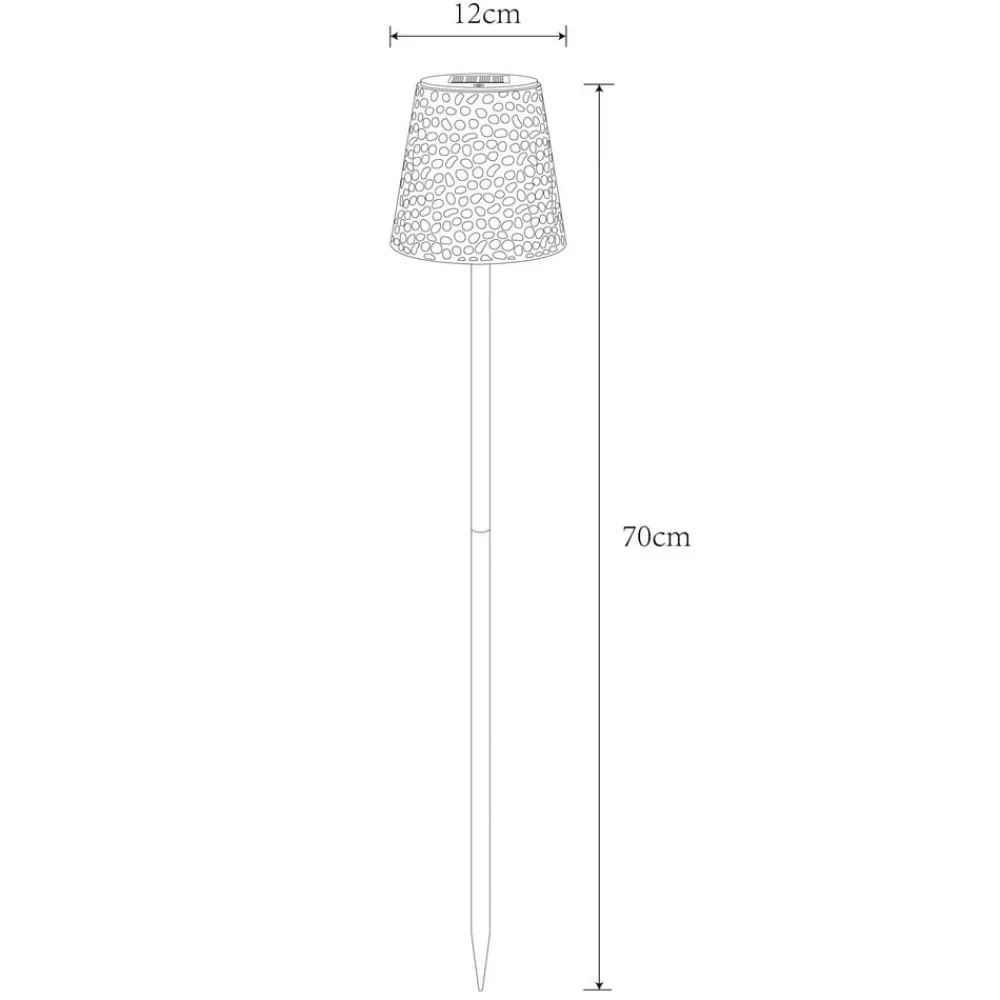 Solcellelamper|Udendørs Spot ^ Globo 36562 solcelle-lampe med jordspyd, IP44, kobber