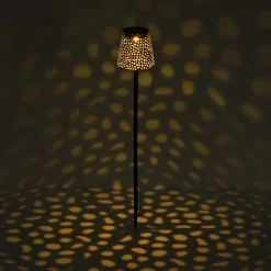 Solcellelamper|Udendørs Spot ^ Globo 36562 solcelle-lampe med jordspyd, IP44, kobber