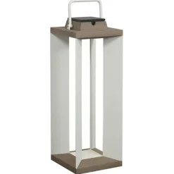 Les Jardins Solcelle Lampe Med Sensor|Solcellelamper > Solcellelanterne Teckalu, Duratek/hvid, 65,5 cm