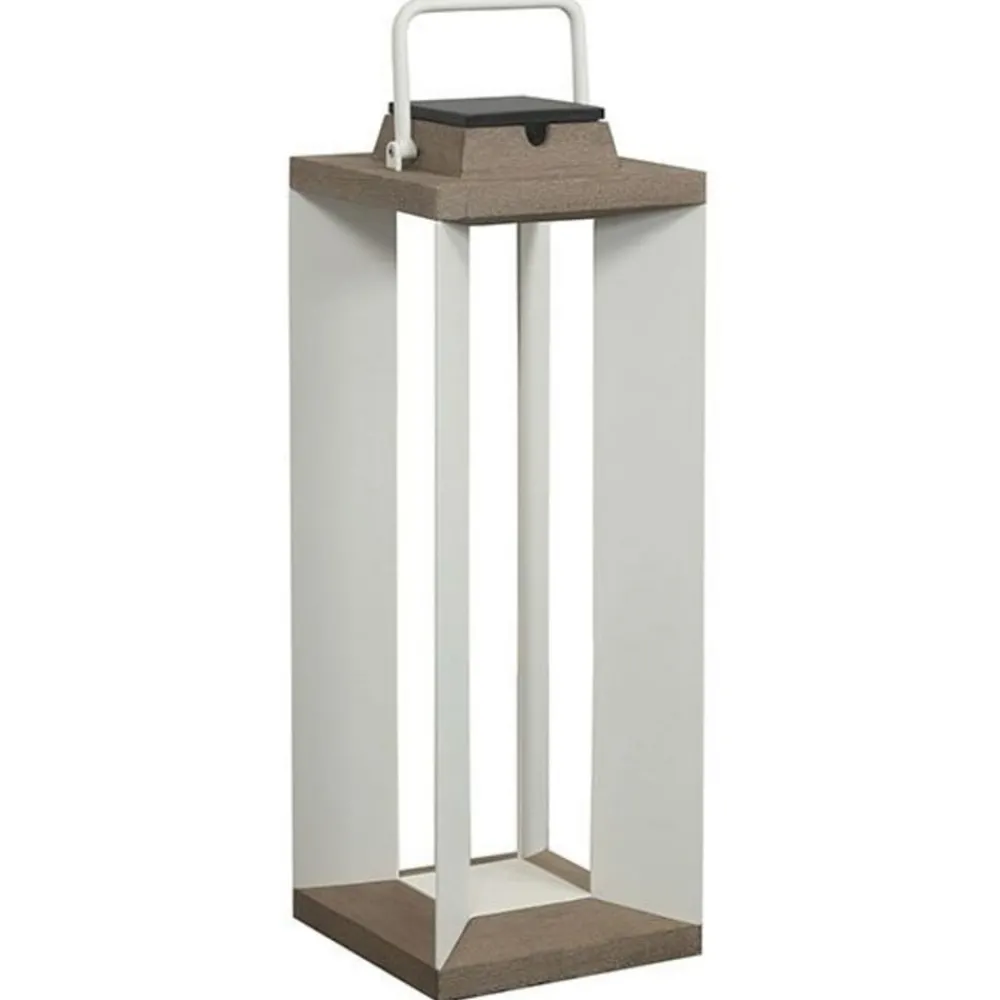 Les Jardins Solcelle Lampe Med Sensor|Solcellelamper > Solcellelanterne Teckalu, Duratek/hvid, 65,5 cm