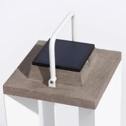 Les Jardins Solcelle Lampe Med Sensor|Solcellelamper > Solcellelanterne Teckalu, Duratek/hvid, 65,5 cm