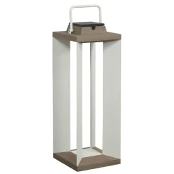 Les Jardins Solcelle Lampe Med Sensor|Solcellelamper > Solcellelanterne Teckalu, Duratek/hvid, 65,5 cm