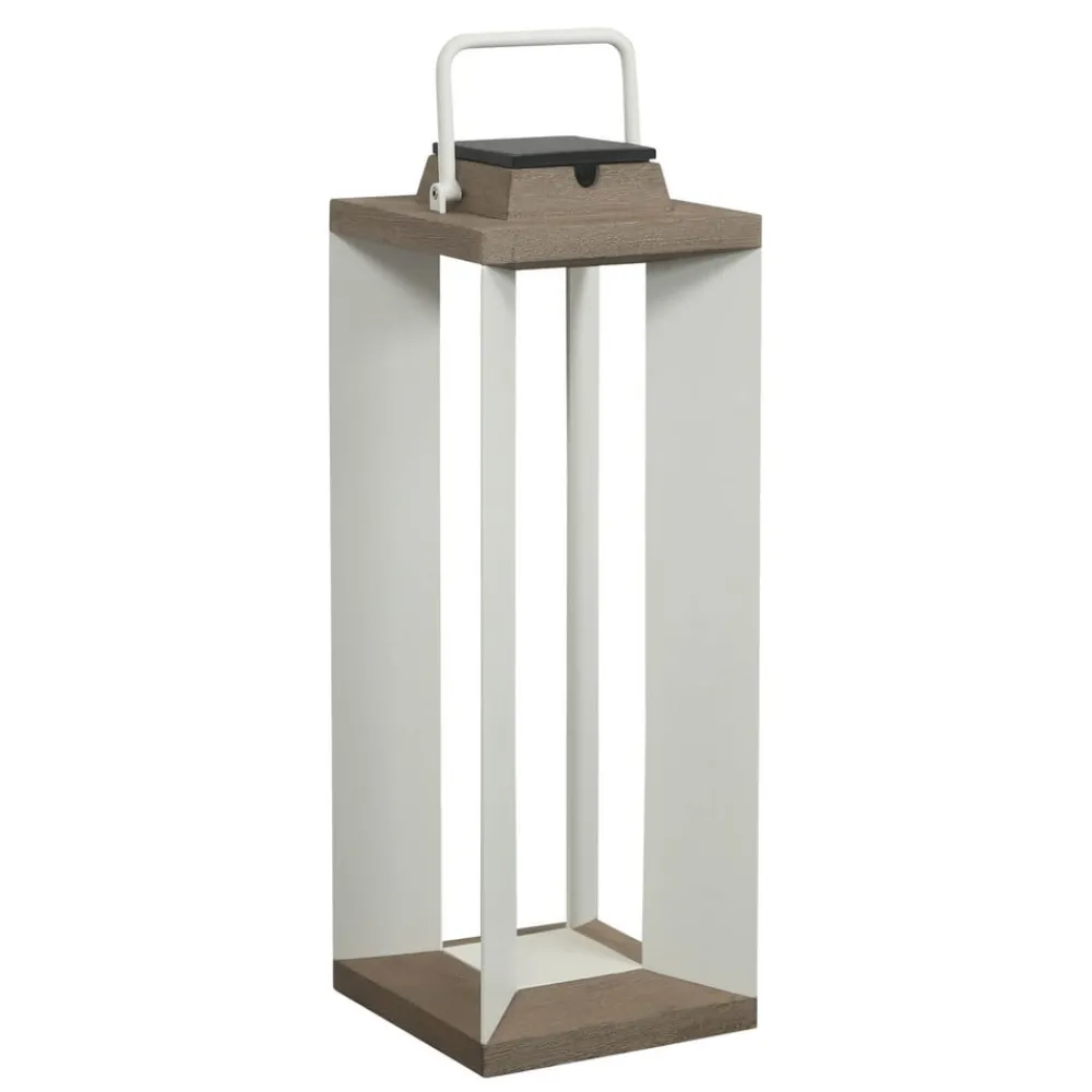 Les Jardins Solcelle Lampe Med Sensor|Solcellelamper > Solcellelanterne Teckalu, Duratek/hvid, 65,5 cm