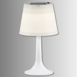 Konstsmide Dekorationsbelysning|Terrassebelysning > Soldreven LED bordlampe Assisi Sitra, i hvid