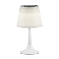 Konstsmide Dekorationsbelysning|Terrassebelysning > Soldreven LED bordlampe Assisi Sitra, i hvid