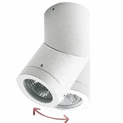 Albert Leuchten Udendørs Loftlamper|Udendørs Spot > Soleo spotlight, hvid, IP44, drejelig, aluminium