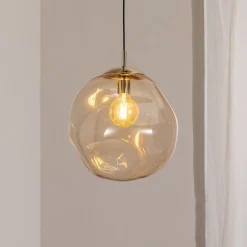 TK Lighting Pendellamper|Pendellamper > Sol-glaspendel, Ø 35 cm, sort/ravgylden