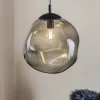 TK Lighting Pendellamper|Pendellamper > Sol glaspendel, Ø 35cm, sort/røggrå