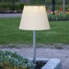 STAR TRADING Solcellelamper|Udendørs Spot > Solini LED-lampe med jordspyd, hvid/sølv, højde 90 cm