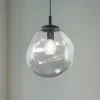 TK Lighting Pendellamper > Sol Mini pendel, glas, Ø 25 cm, sort/grafitgrå