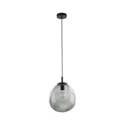 TK Lighting Pendellamper > Sol Mini pendel, glas, Ø 25 cm, sort/grafitgrå