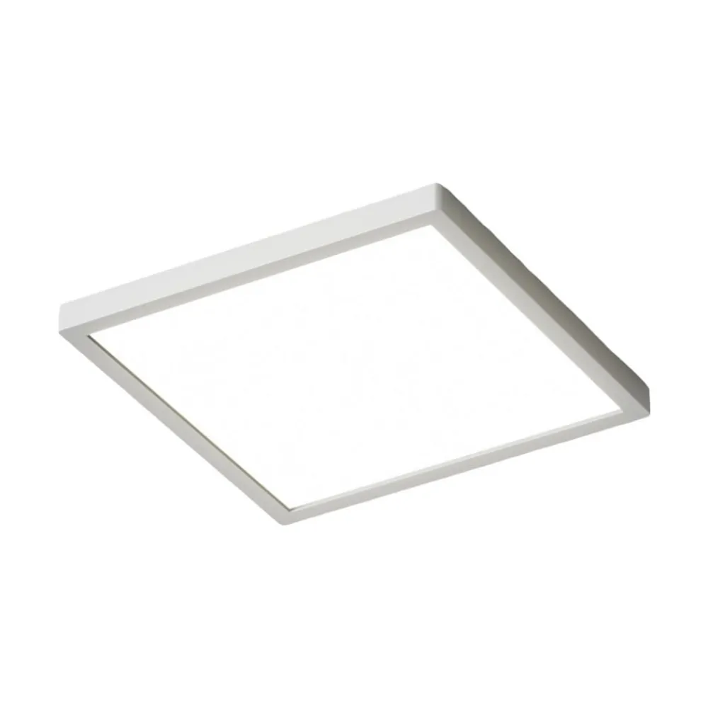 Arcchio Loftlamper > Solvie LED-loftlampe, sølv, kantet, 30 x 30 cm