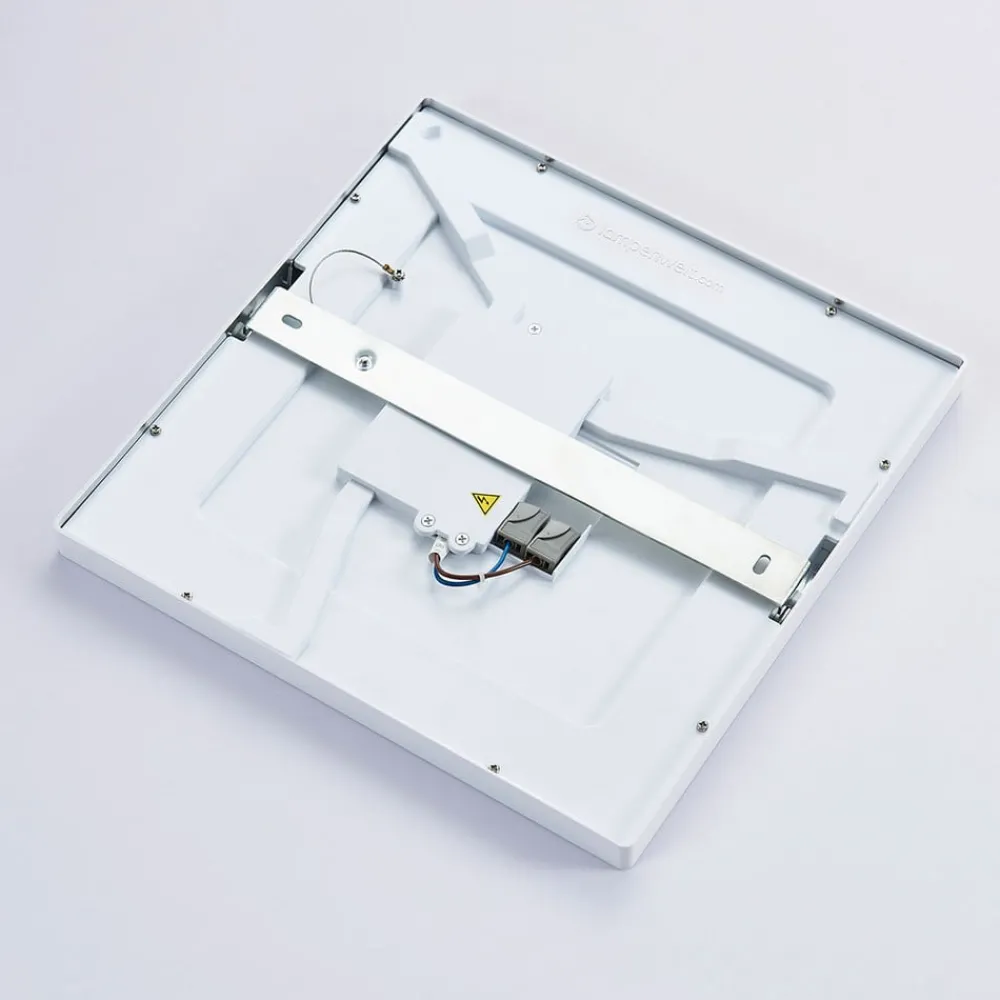 Arcchio Loftlamper > Solvie LED-loftlampe, sølv, kantet, 30 x 30 cm