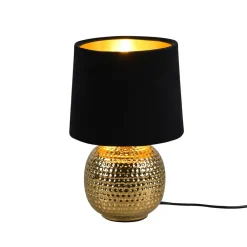 Reality Leuchten Bordlamper > Sophia bordlampe med keramisk fod, sort/guld